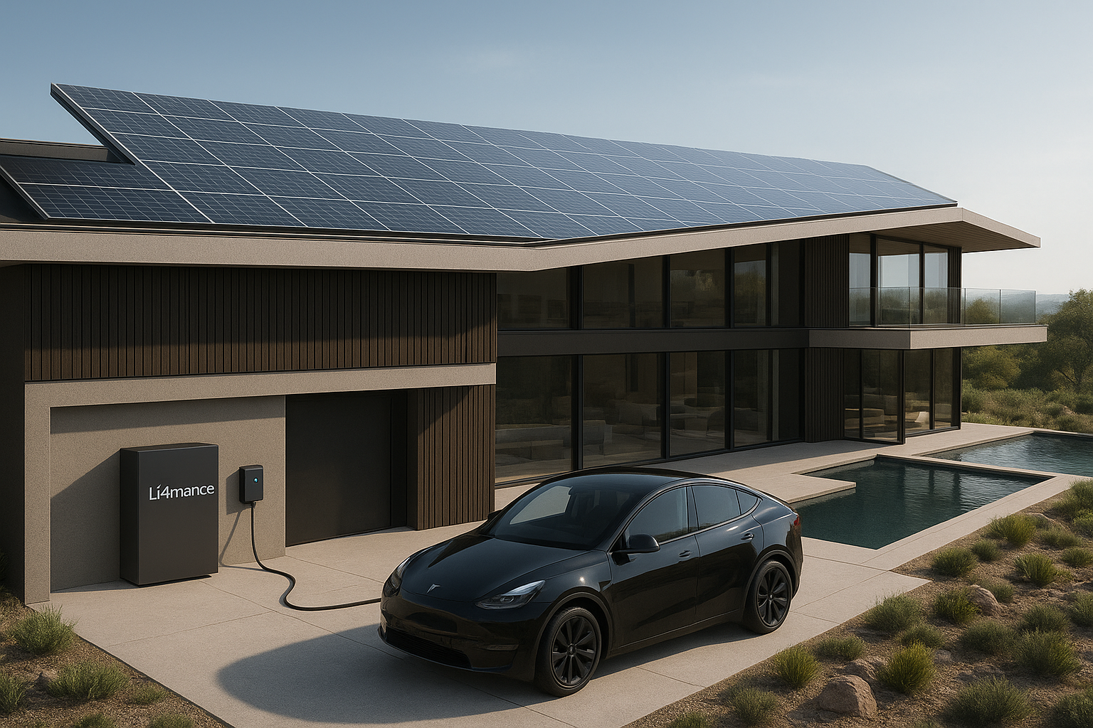 Casa rústica representando suministro de energía